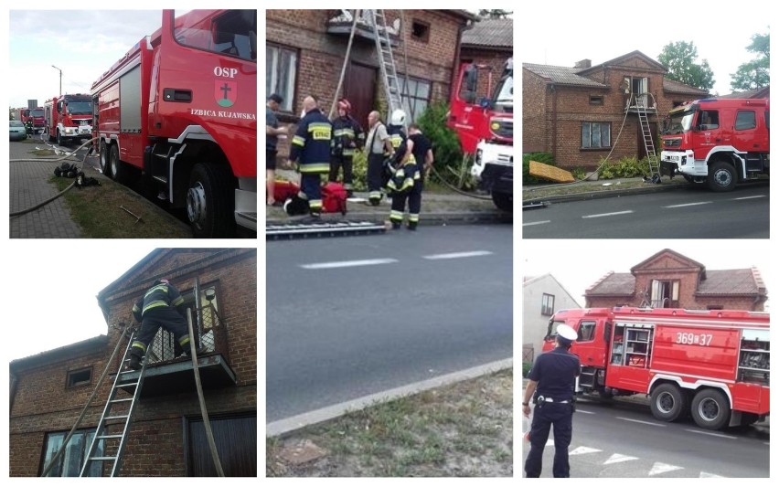 Pożar budynku mieszkalnego w powiecie włocławskim. Jedna osoba trafiła do szpitala [zdjęcia]