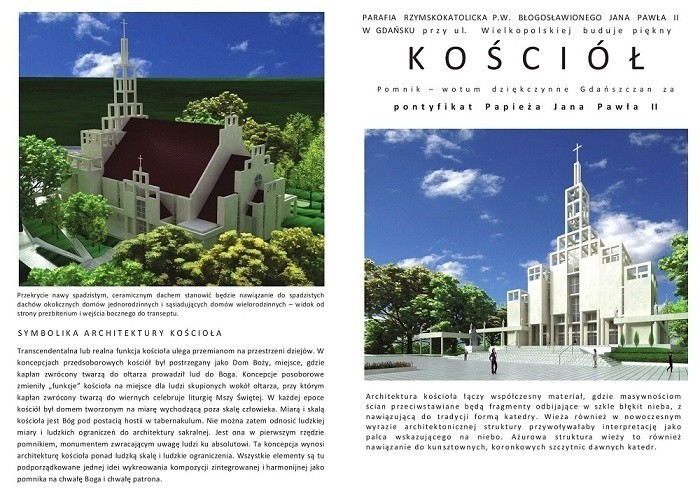 Nowy projekt kościoła na Łostowicach. Arcybiskup chce, by tak wyglądała świątynia. Co na to radni PO