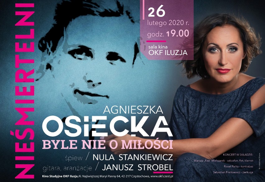 Częstochowa: Koncert Nuli Stankiewicz "Byle nie o miłości". Artystka wykona piosenki Agnieszki Osieckiej