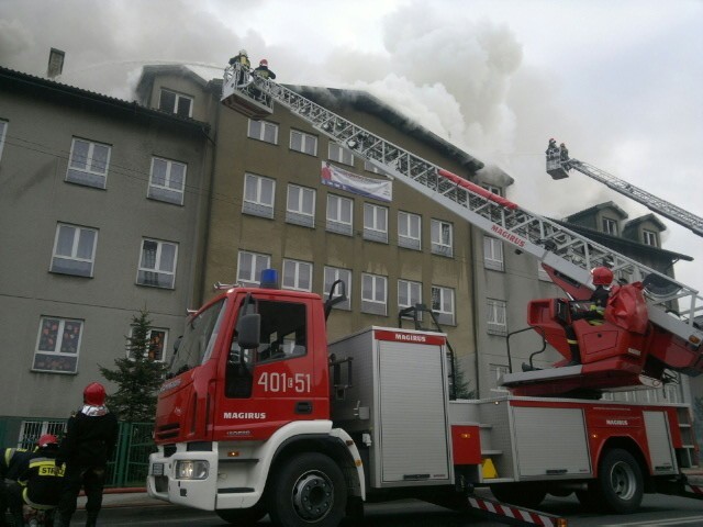Pożar szkoły w Gorzkowicach