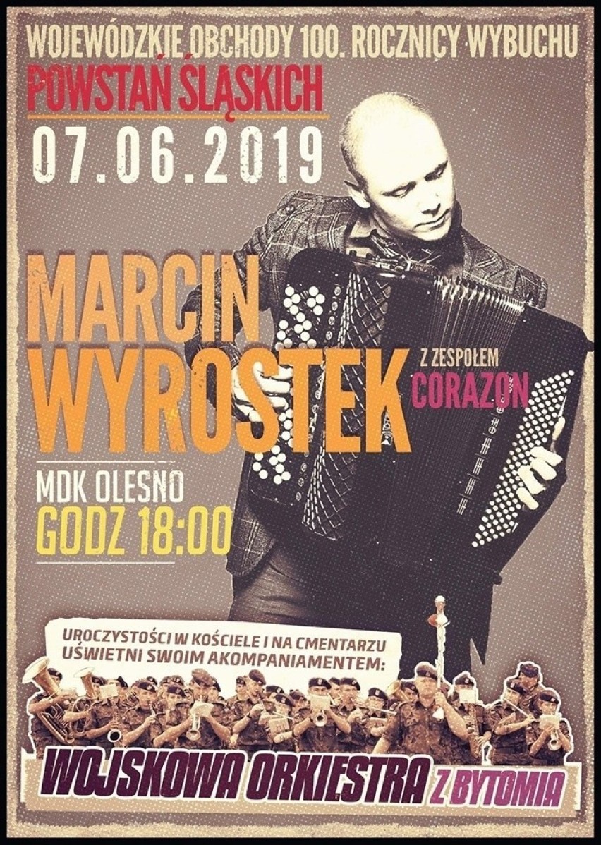 Plakat z programem obchodów w Oleśnie.