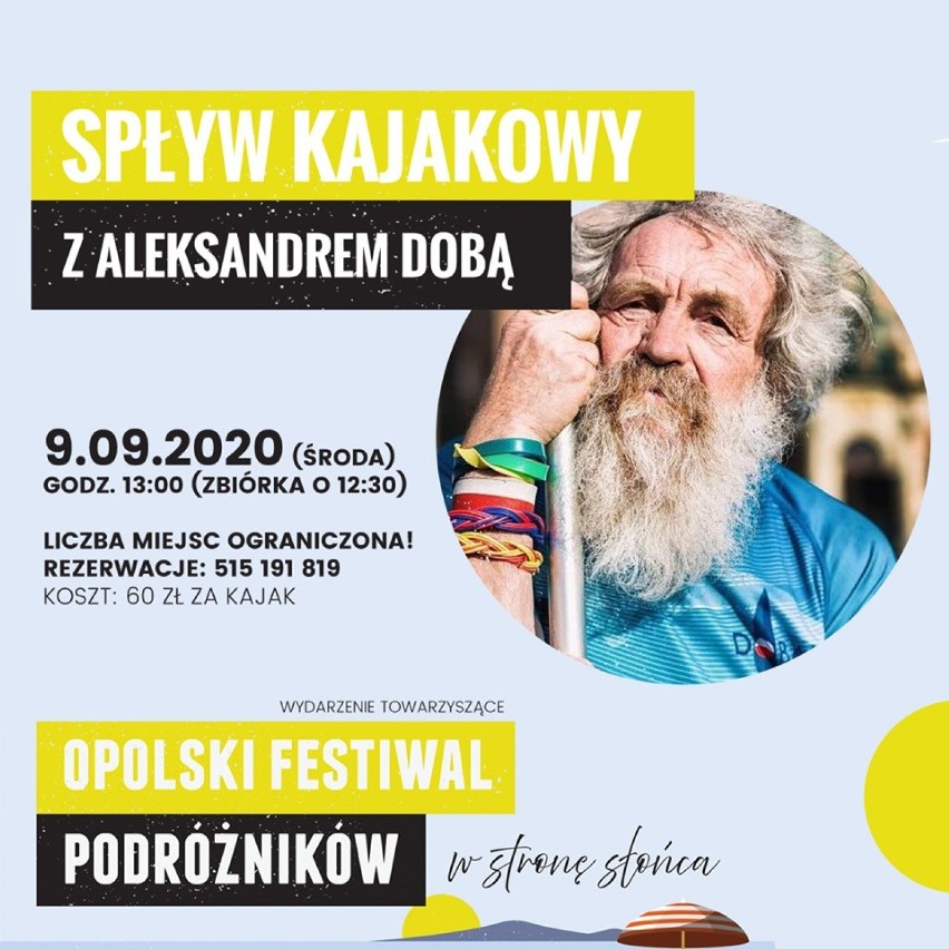 Na początek Opolskiego Festiwalu Podróżników spływ kajakowy z Aleksandrem Dobą!