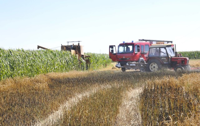 Żniwa w powiecie kościańskim pod znakiem groźnych pożarów