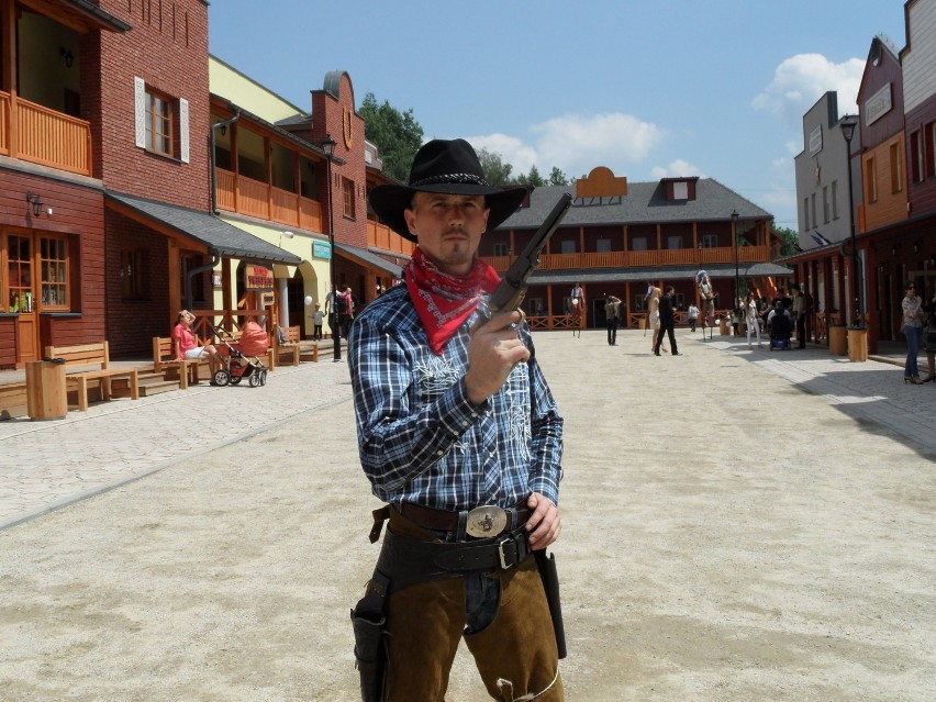 Paweł Mól - kaskader w żorskim miasteczku westernowym