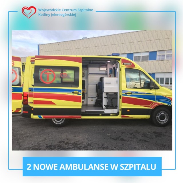 Dwa nowe ambulanse dla WSCKJ kosztowały 1,2 mln złotych.