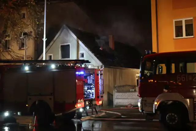 Pożar budynku na ulicy Kościuszki w Złotowie