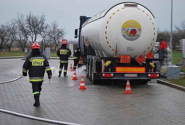 Wyciek gazu na stacji paliw w Lubaczowie