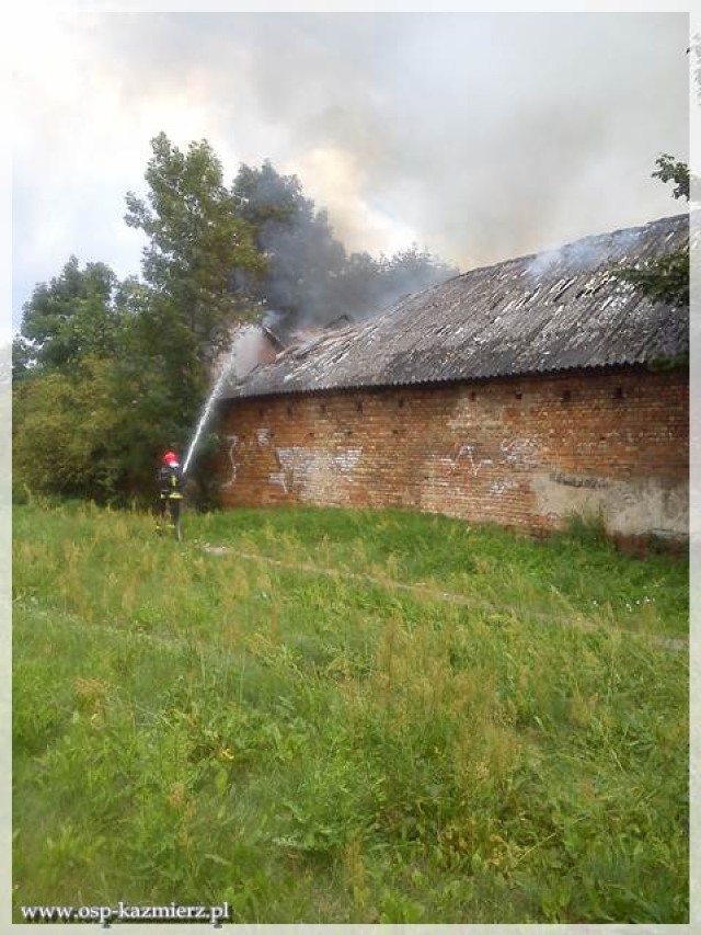 Pożar w Kaźmierzu wybuchł w miniony czwartek