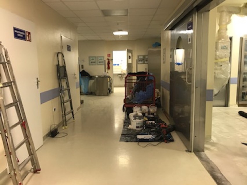 Trwa remont bloku operacyjnego w wieluńskim szpitalu FOTO