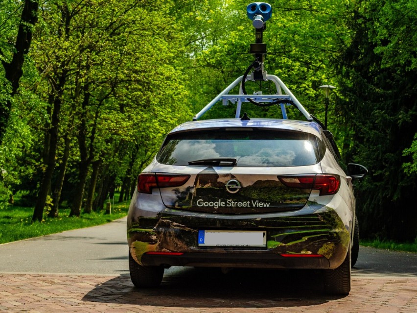 Pojazd Google widziany kilka tygodni temu w Parku Śląskim w...