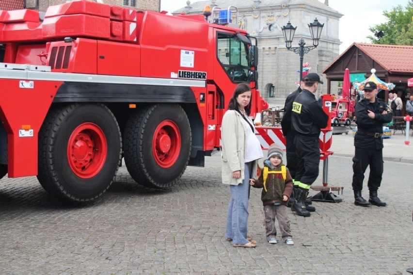 Wystawa sprzętu strażackiego na Targu Węglowym
