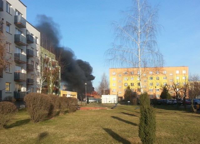 Pożar przy ul. Wyszyńskiego w Lublińcu