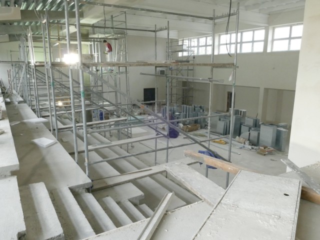 Sala gimnastyczna w więcborskiej podstawówce przechodzi kompleksowy remont