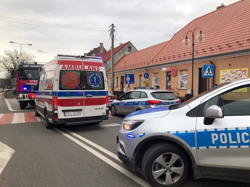 Potrącenie w Szamocinie. Wypadek na przejściu dla pieszych w centrum miasta 