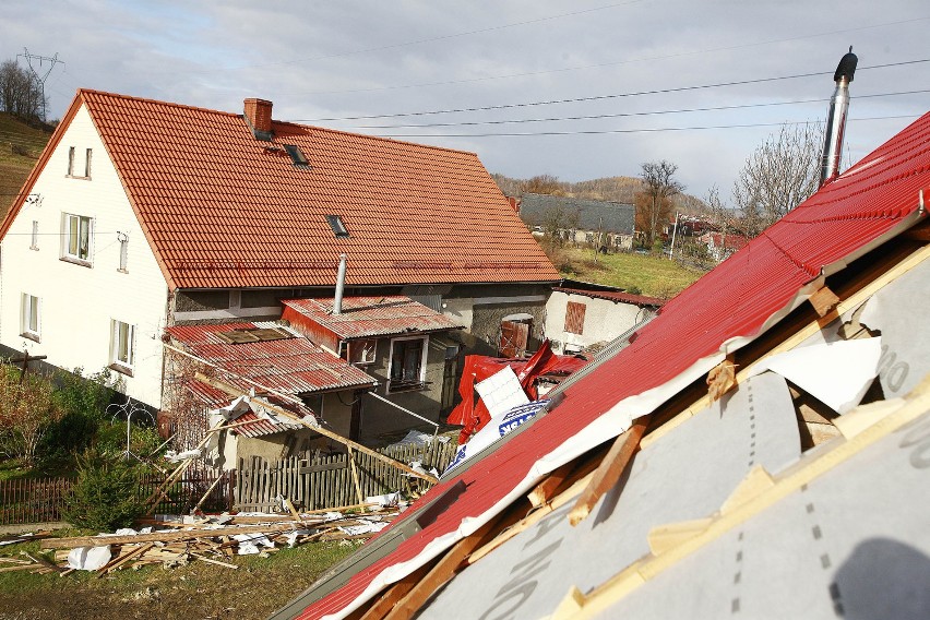 Jelenia Góra. Strażacy i energetycy usuwają skutki wichury (ZDJĘCIA I FILMY)