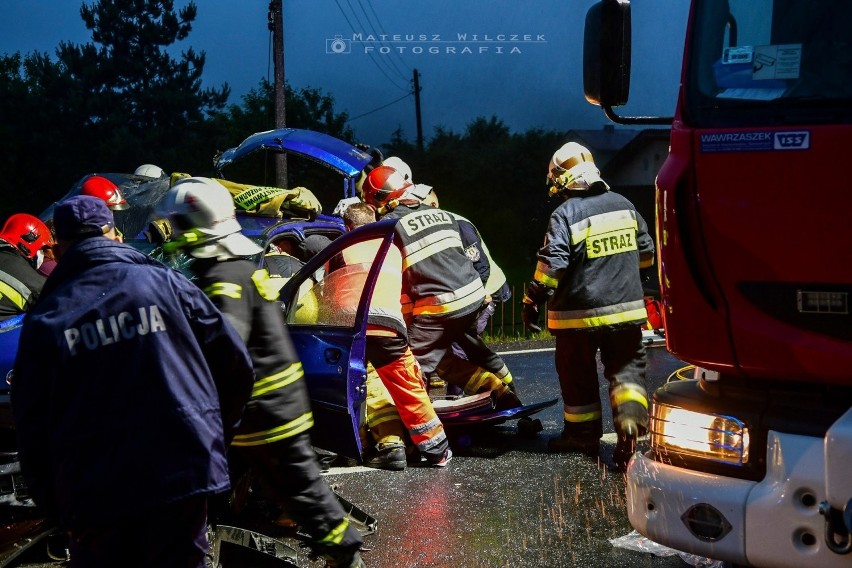 Wypadek w Makowie Podhalańskim, w wyniku którego rannych...