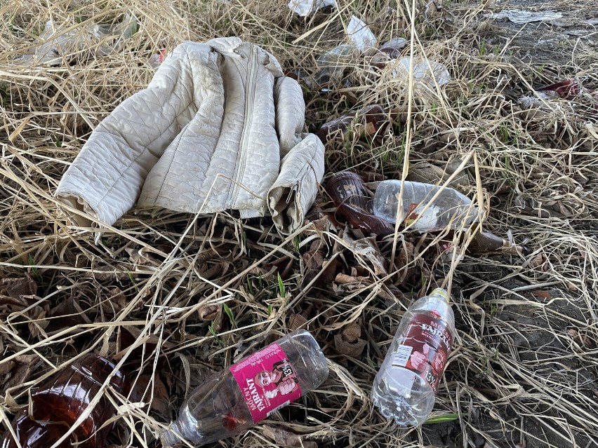 Brzegi Wisłoka w Krośnie toną w śmieciach. Mieszkańcy wyrzucają nad rzeką wszelkie odpady [ZDJĘCIA]