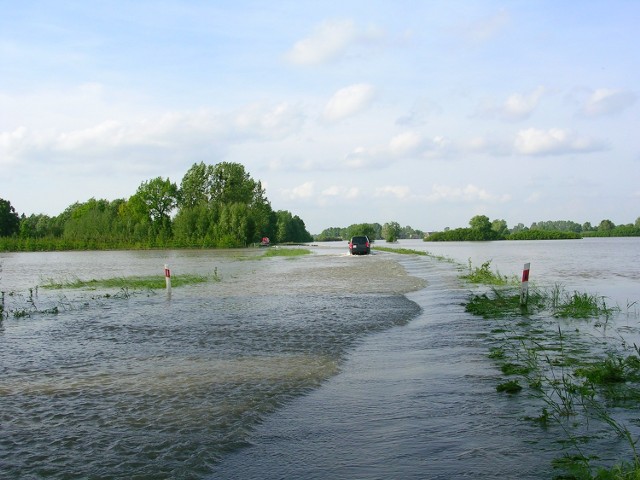 Droga pomiędzy Oławą a St. Otokiem (w oddali domy w st. otoku) z dnia 23.05.10