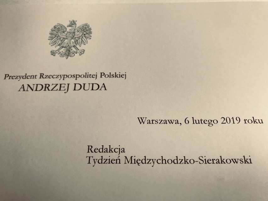 Prezydent Andrzej Duda zwrócił się do naszej redakcji w...