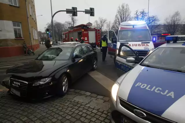 Wypadek na ulicy Chojnowskiej w Legnicy