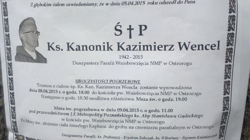 Zmarł ksiądz kanonik Kazimierz Wencel - emerytowany...