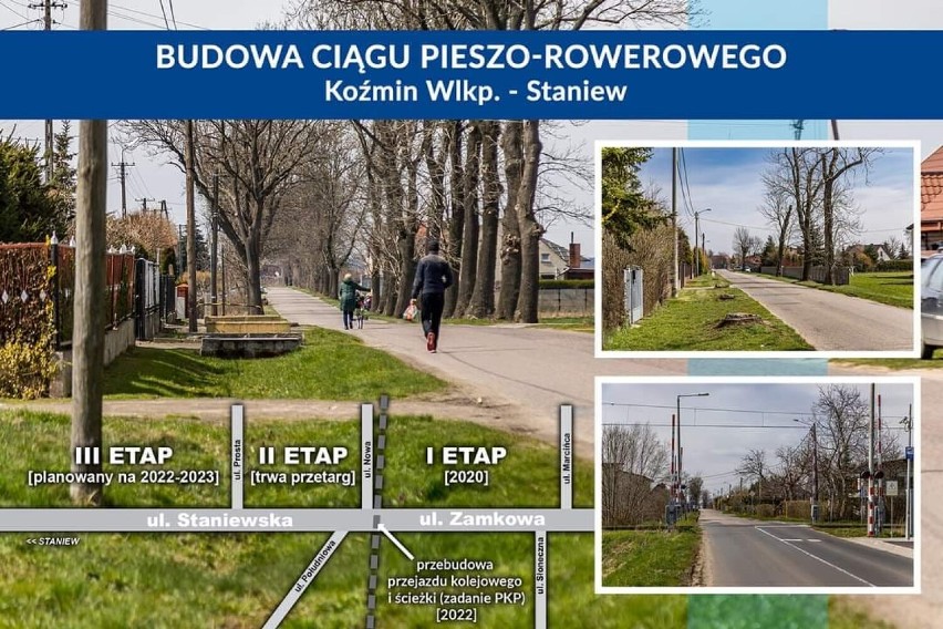 Budowa II etapu ścieżki pieszo-rowerowej Koźmin-Staniew wciąż w martwym punkcie. Radny Marcin Leśniak: Działania inwestora niedopuszczalne!