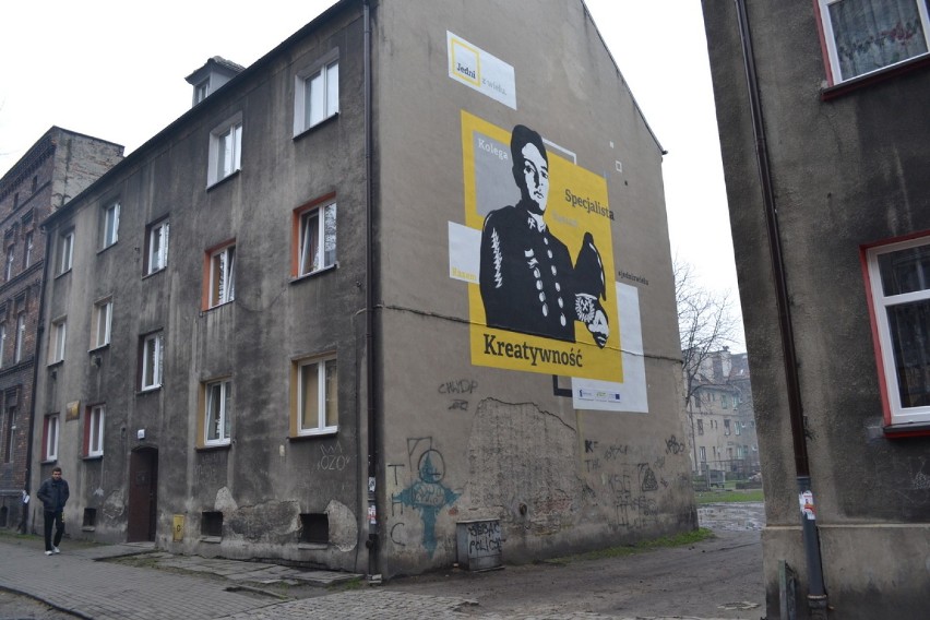 Romowie w Zabrzu. Mural na ul. Buchenwaldczyków