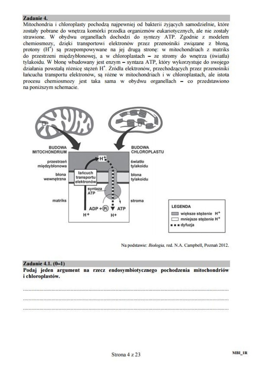 Biologia - poziom rozszerzony LO