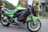 Pościg w Rybniku. Radiowóz uderzył w motocykl, gdy motocyklista zbliżał się do placu zabaw [ZDJĘCIA]