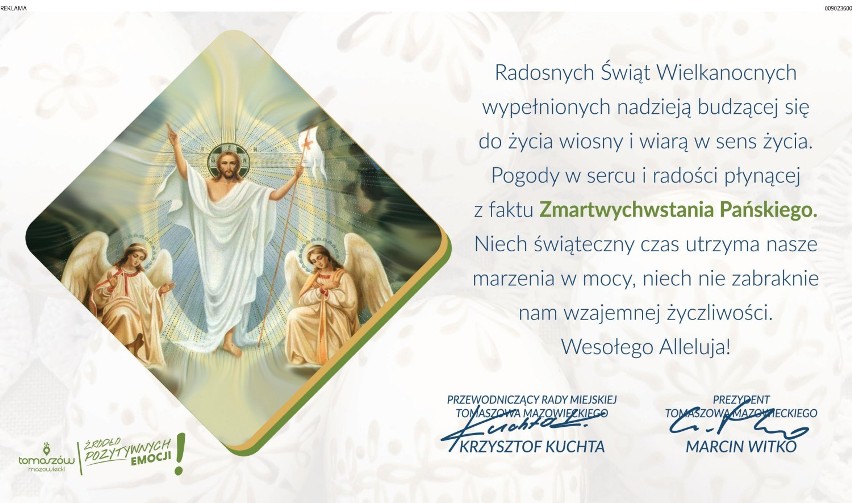 Życzenia świąteczne od samorządów Tomaszowa Mazowieckiego i powiatu tomaszowskiego