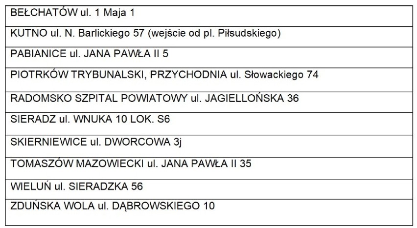 Akcja zostanie przeprowadzona także w innych miastach w...