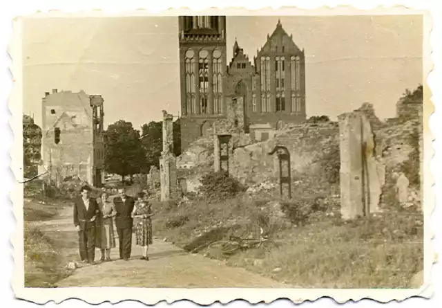 Około 1948 roku, ulica Mieszka I w Stargardzie