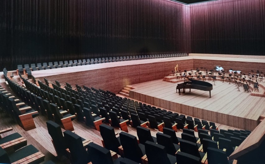 Wizualizacja sali koncertowej w Filharmonii po przebudowie....