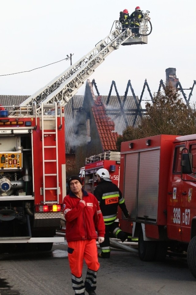 Pożar domu jednorodzinnego koło Wrocławia