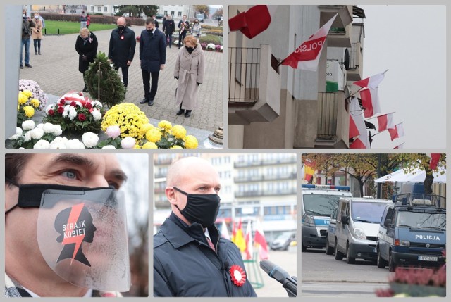 Dzień Niepodległości we Włocławku, 11 listopada 2020 r. - obchody pod Pomnikiem Żołnierza Polskiego