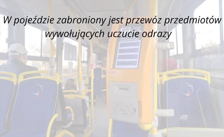 Tego nie można robić w autobusach MPK w Inowrocławiu. Takie obowiązują zakazy w MPK