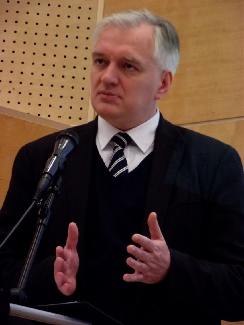 Jarosław Gowin podczas wykładu