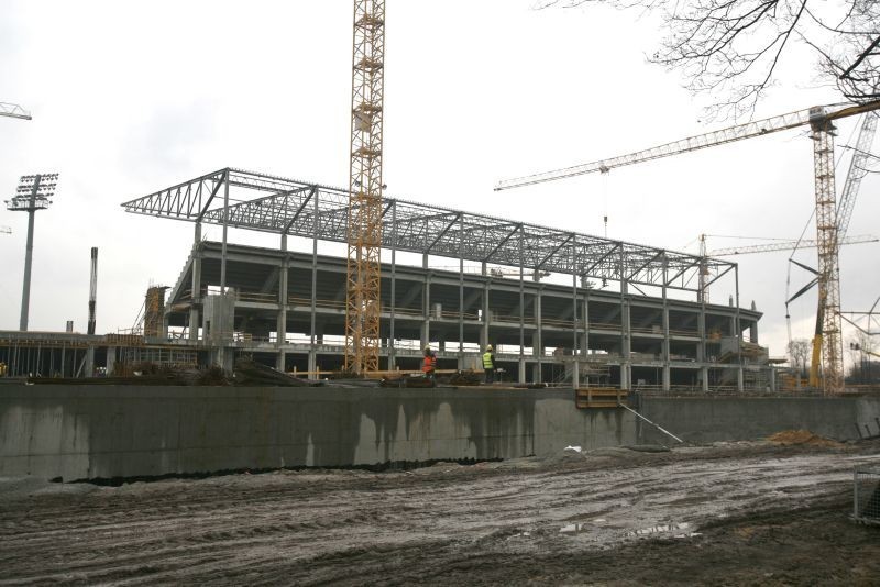Budowa stadionu Górnika Zabrze: Trybuna VIP w dawnym miejscu [ZDJĘCIA]