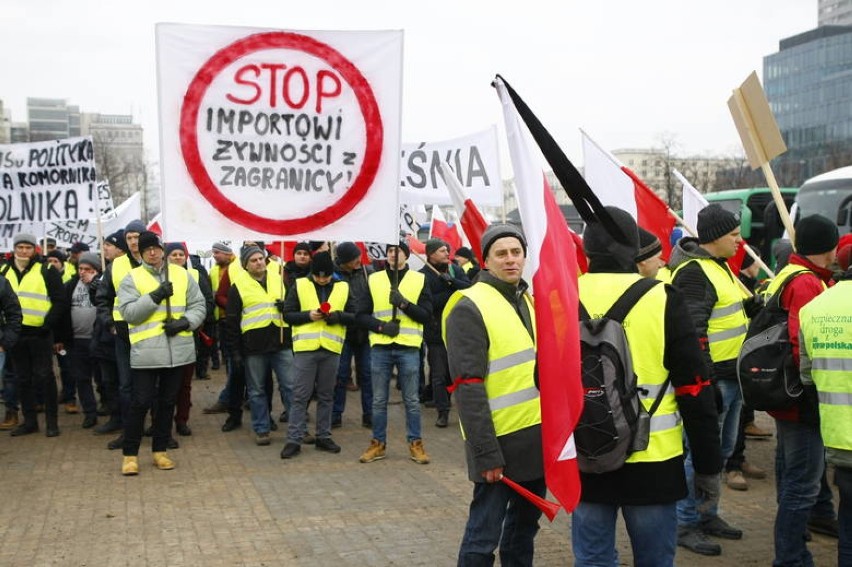 Rolnicy z całej Polski protestowali w Warszawie