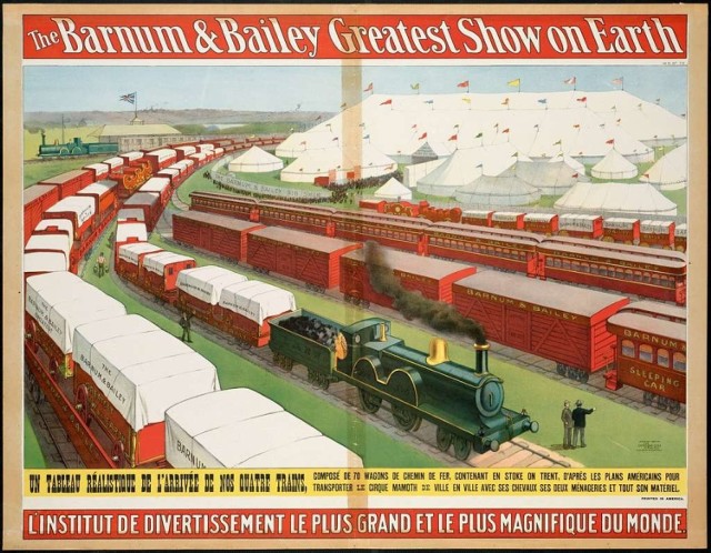 Cztery pociągi złożone z 67 wagonów, a w nich m.in. 12 namiotowych pawilonów, w tym największy zdolny pomieścić 12 tysięcy widzów. Tak 120 lat temu podróżował przez Europę cyrk Barnuma i Baileya. Do Torunia miał zawitać pod koniec lipca 1901 roku