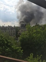 Poznań: Wielki pożar hali w centrum miasta [ZDJĘCIA]