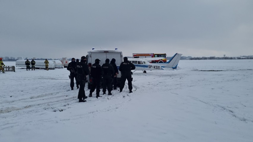 Porwanie samolotu na lotnisku w Kruszynie - ćwiczenia