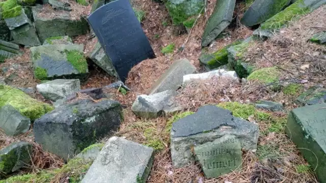 Niektóre płyty zachowały się w bardzo dobrym stanie. Inne można poskładać z porozrzucanych kawałków. Jak poniemieckie nagrobki znalazły się w środku lasu?