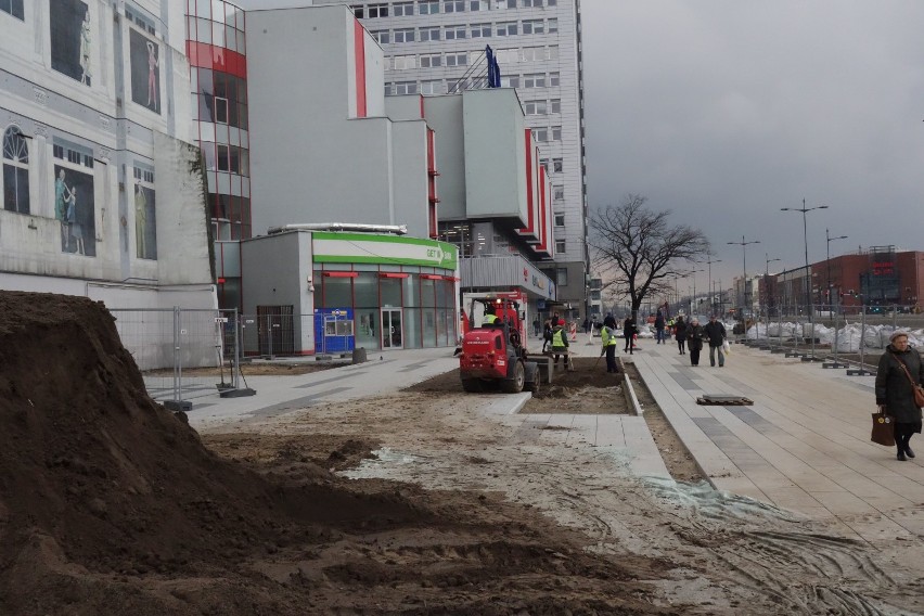 Plac przed Urzędem Marszałkowskim w Łodzi wkrótce się zazieleni [ZDJĘCIA]