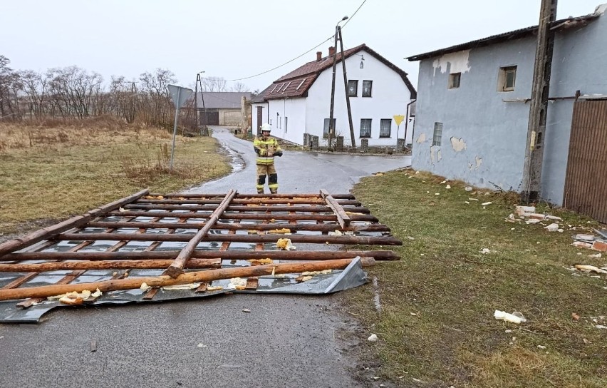 Silny wiatr w powiecie głubczyckim. Łamał drzewa, zerwał...