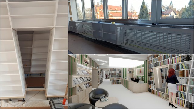 W bibliotece w Tuchowie trwają prace wykończeniowe i związane z montażem regałów i wyposażenia. Placówka ma zyskać nowy wygląd i więcej przestrzeni