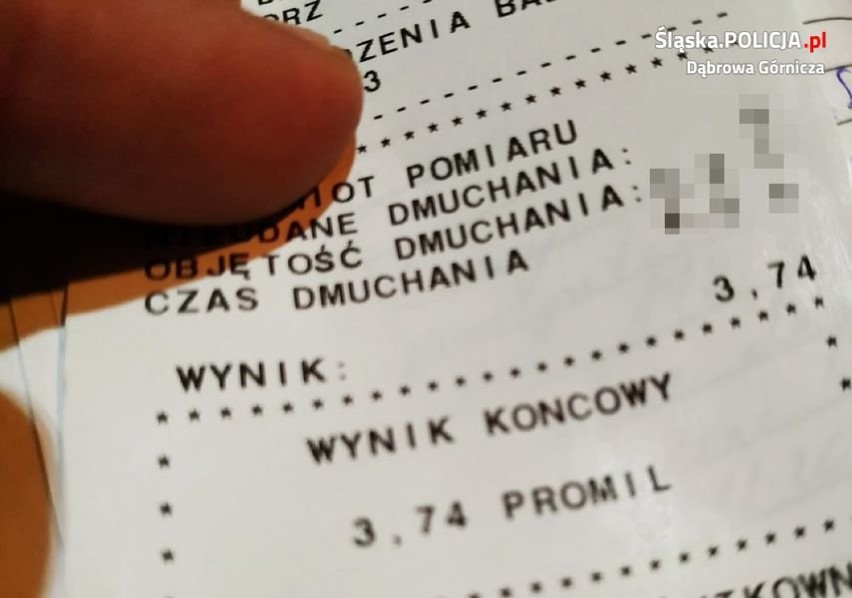 Dąbrowa Górnicza: Jechał z blisko czterema promilami alkoholu w organizmie! Zatrzymano go na ul. 1 Maja.