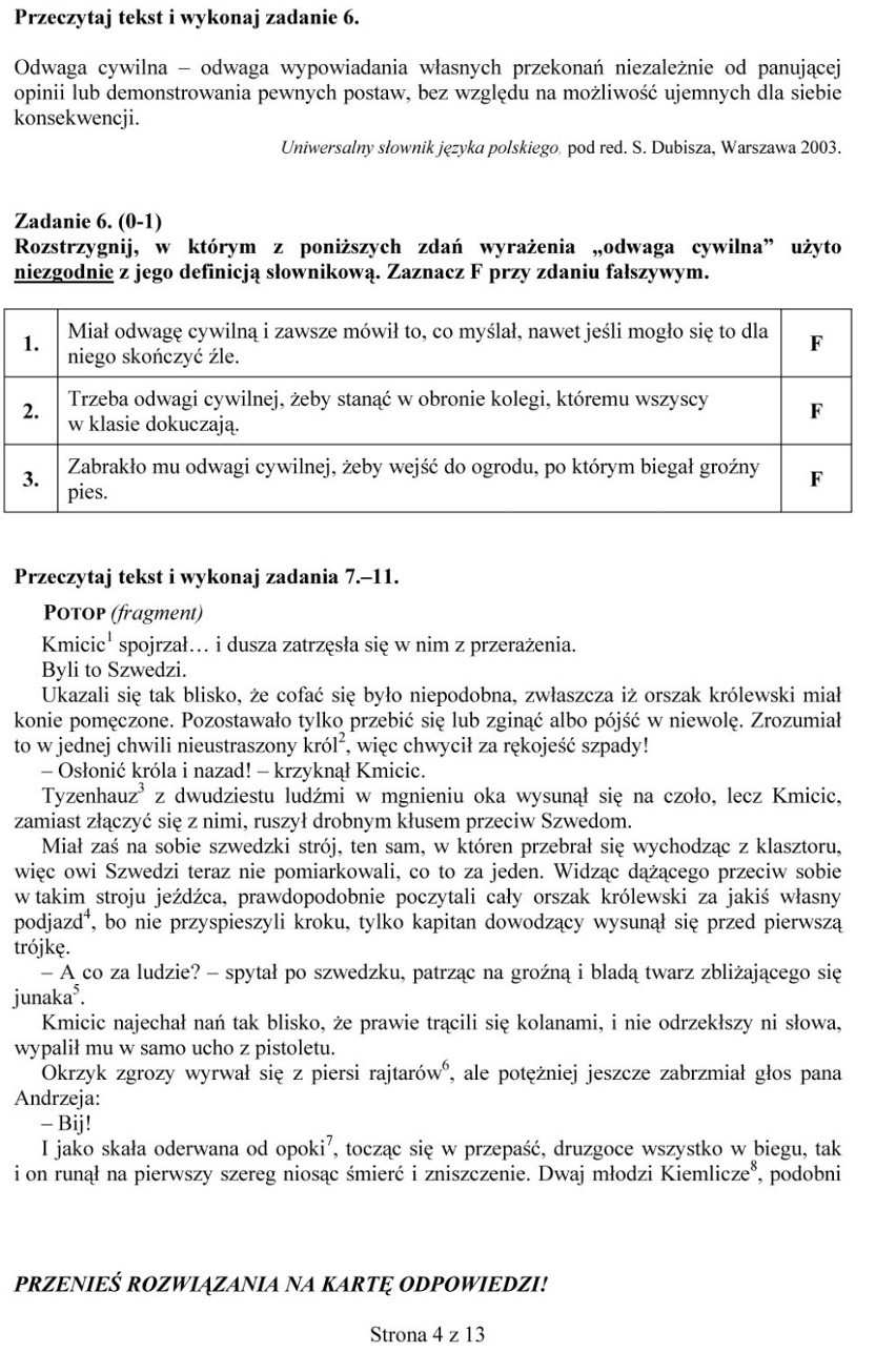 Sprawdź swoją wiedzę. Prezentujemy Arkusze z egzaminu...