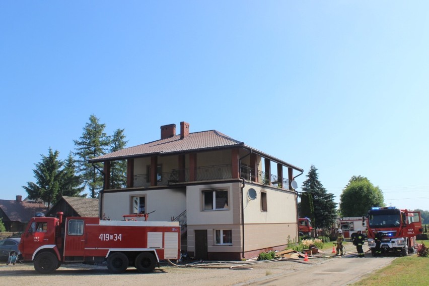 Pożar domu w Koszelach - nikt nie został poszkodowany