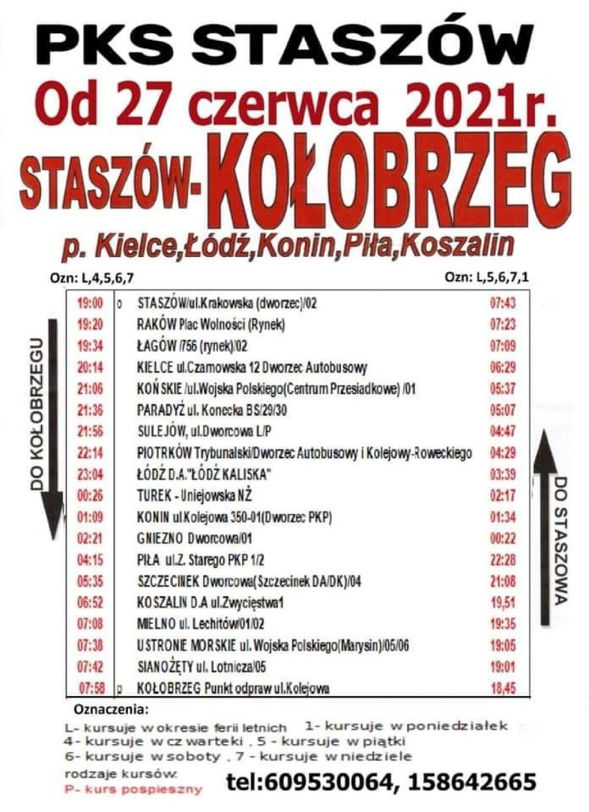 Od 27 czerwca PKS Staszów uruchomi połączenie Konina z...